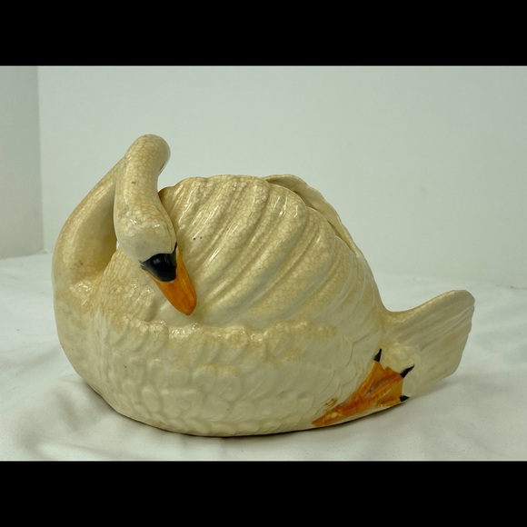 Vintage Japanese Swan Planter Hand Painted - Picture 4 of 5
